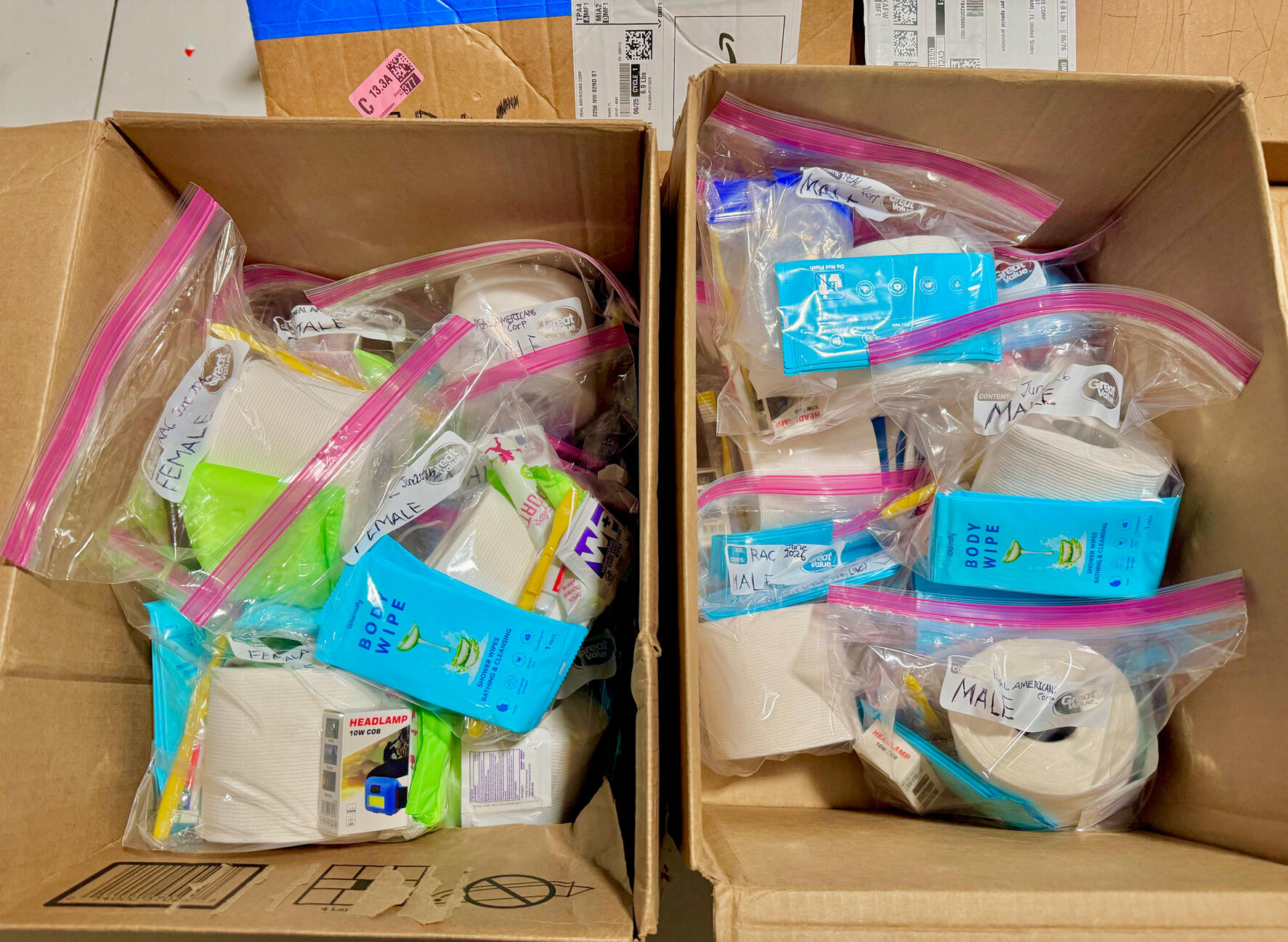 RAC MALE & FEMALE SURVIVAL KITS